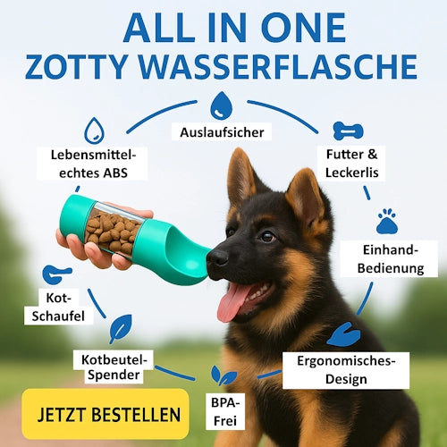 Zotty Wasserflasche – Für Hunde unterwegs